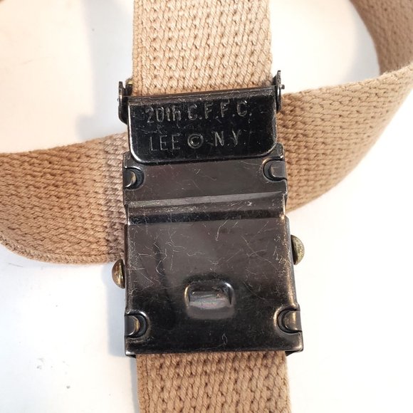 VTG 20th Fox Rare M*A*S*H 4077TH TV Show Brass Buckle Web Belt main image 4